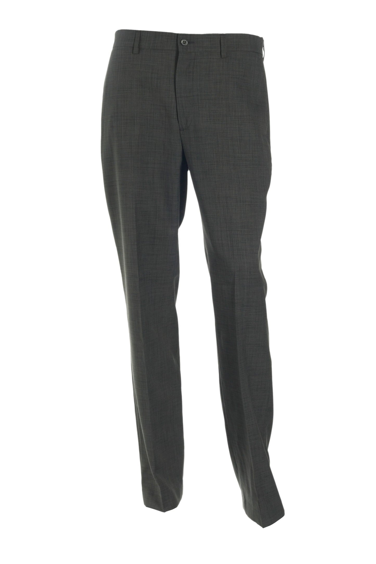 Perry Ellis Men's Gray Flat Front Dress Pants