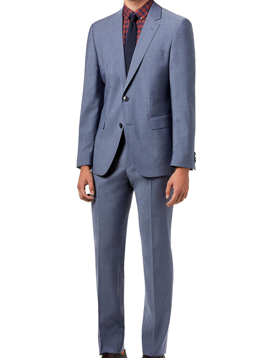 Hugo by Hugo Boss Men's 2-Pc C-Jeffery/C-Simmons Blue Chambray Wool Suit