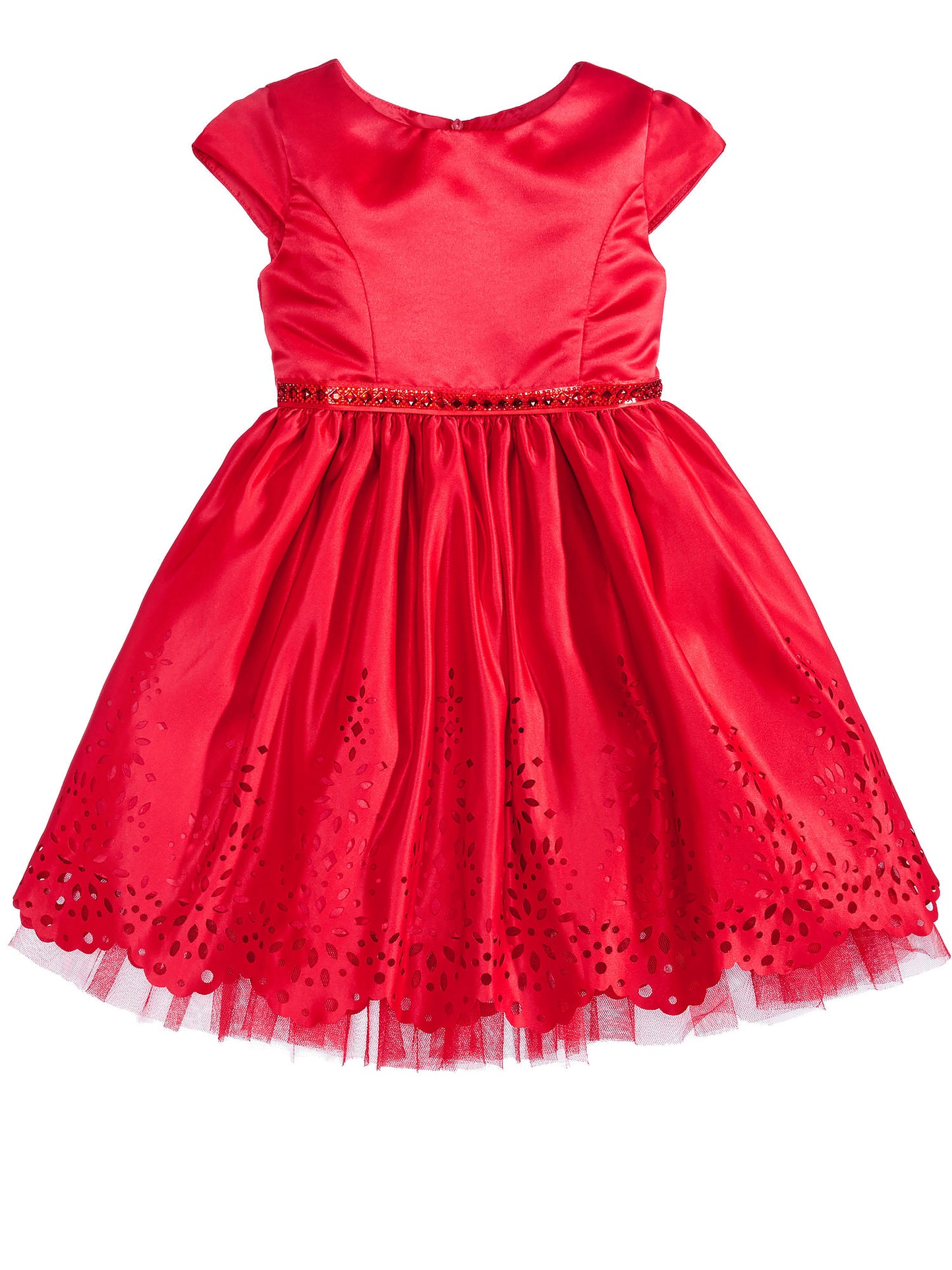 Sweet Heart Rose Laser Cut Special Occasion Dress