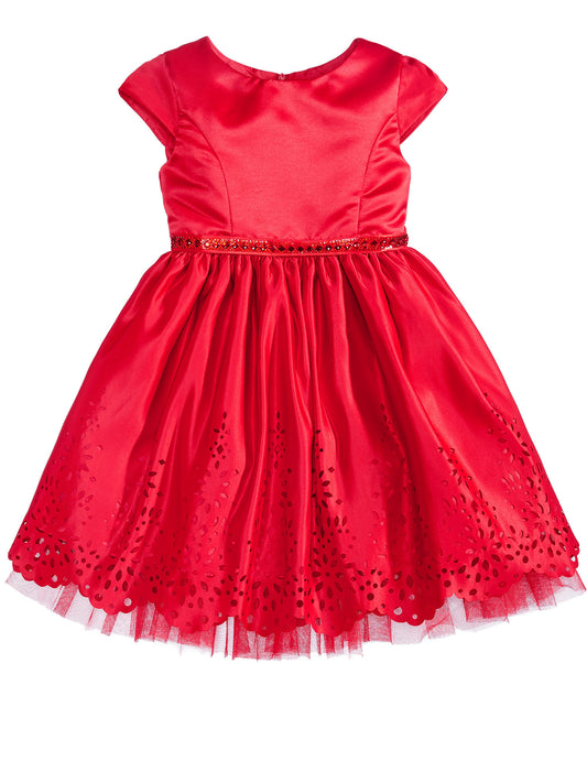 Sweet Heart Rose Laser Cut Special Occasion Dress