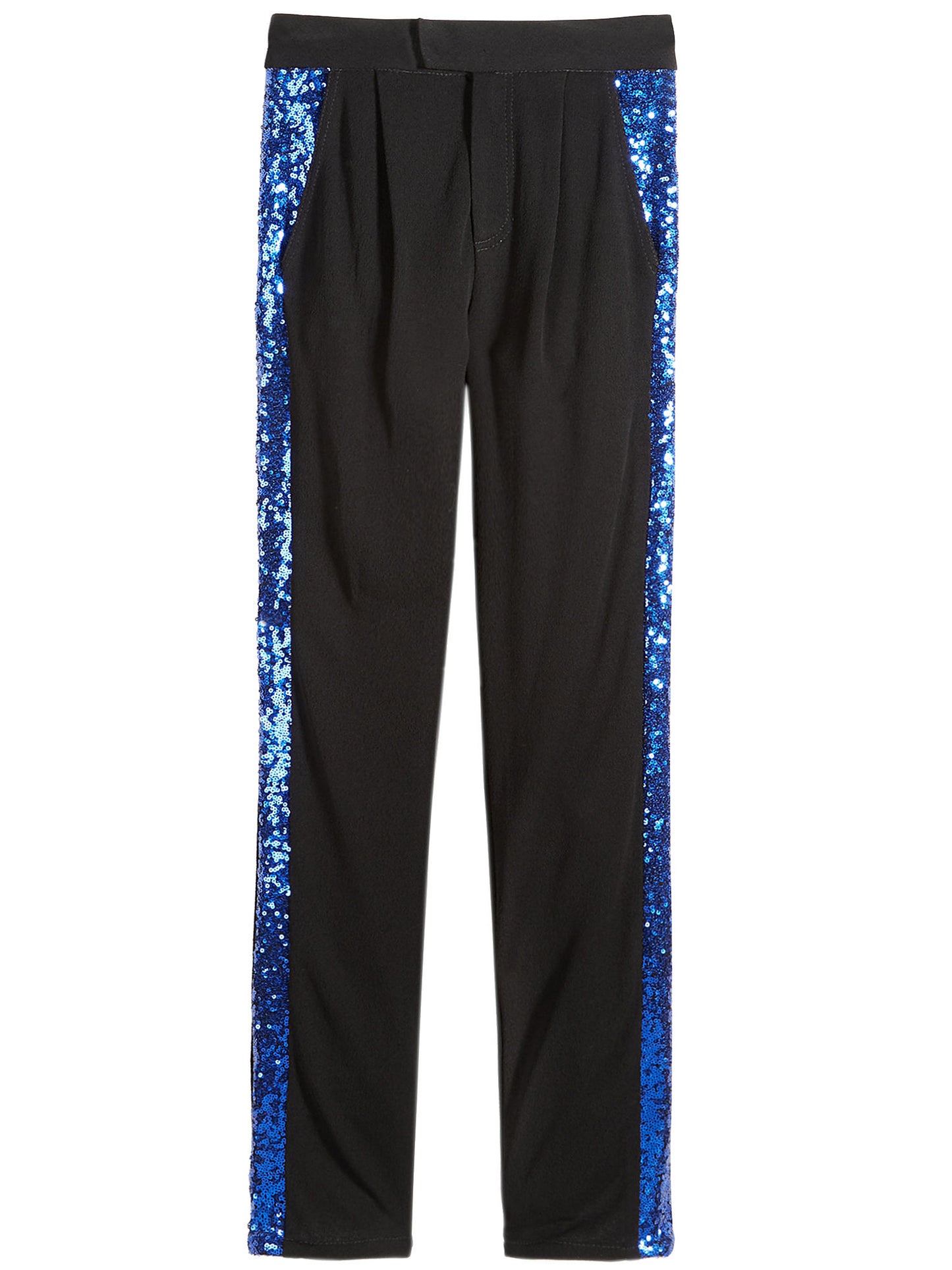 Nowadays Girls Black Flat Front Pants