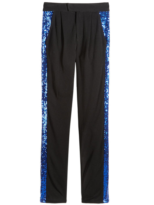Nowadays Girls Black Flat Front Pants