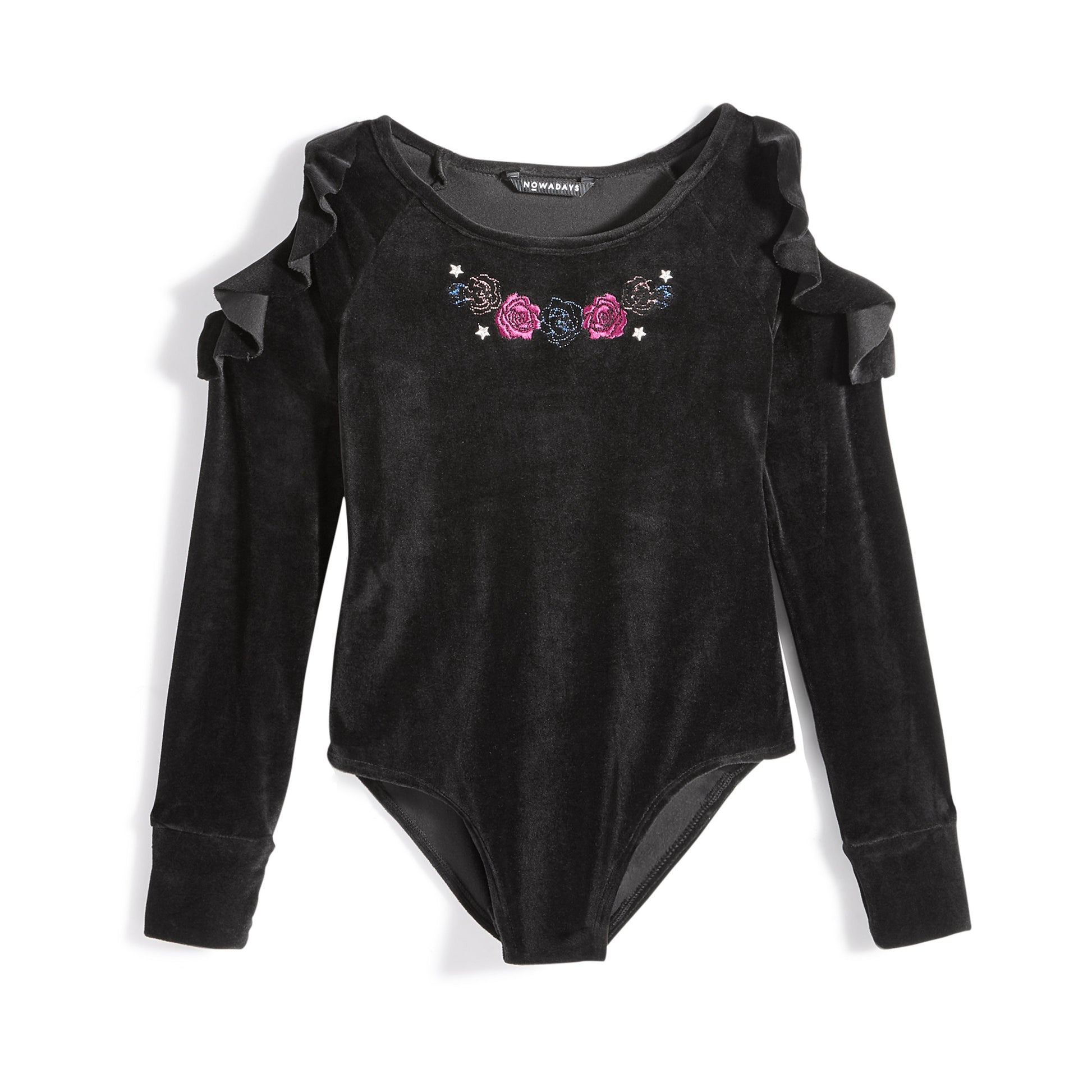 Nowadays Girls Black Bodysuit
