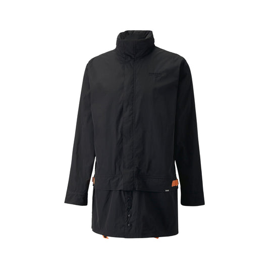 Puma Men's Black Top Of The Key Basketball Adjustable Length Long Jacket
