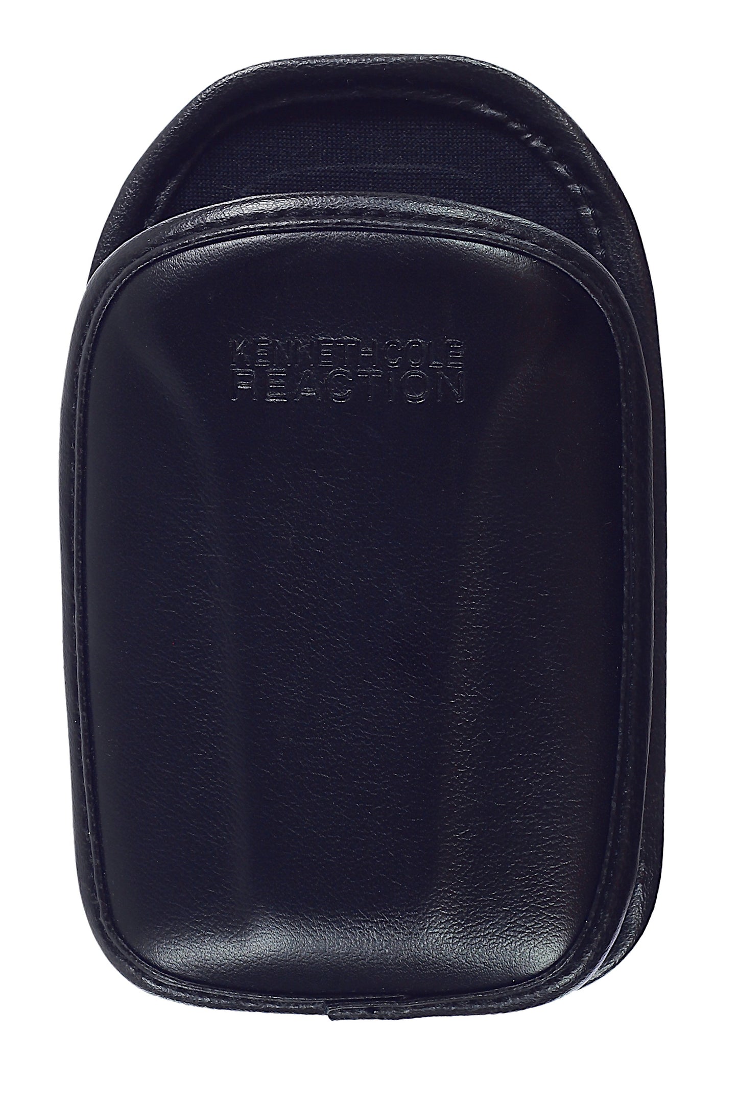 Kenneth Cole Black Leather Cell Phone Case for Razr Fits up to 2.5" Wide Phones