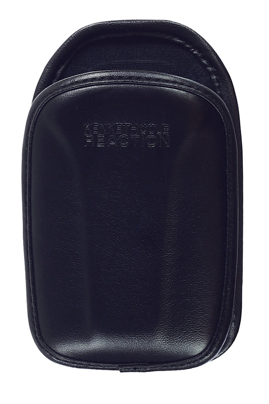Kenneth Cole Black Leather Cell Phone Case for Razr Fits up to 2.5" Wide Phones