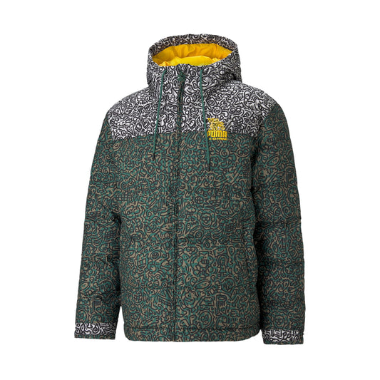 Puma Mr Doodle Men's Covert Green Insulated Puffer Jacket
