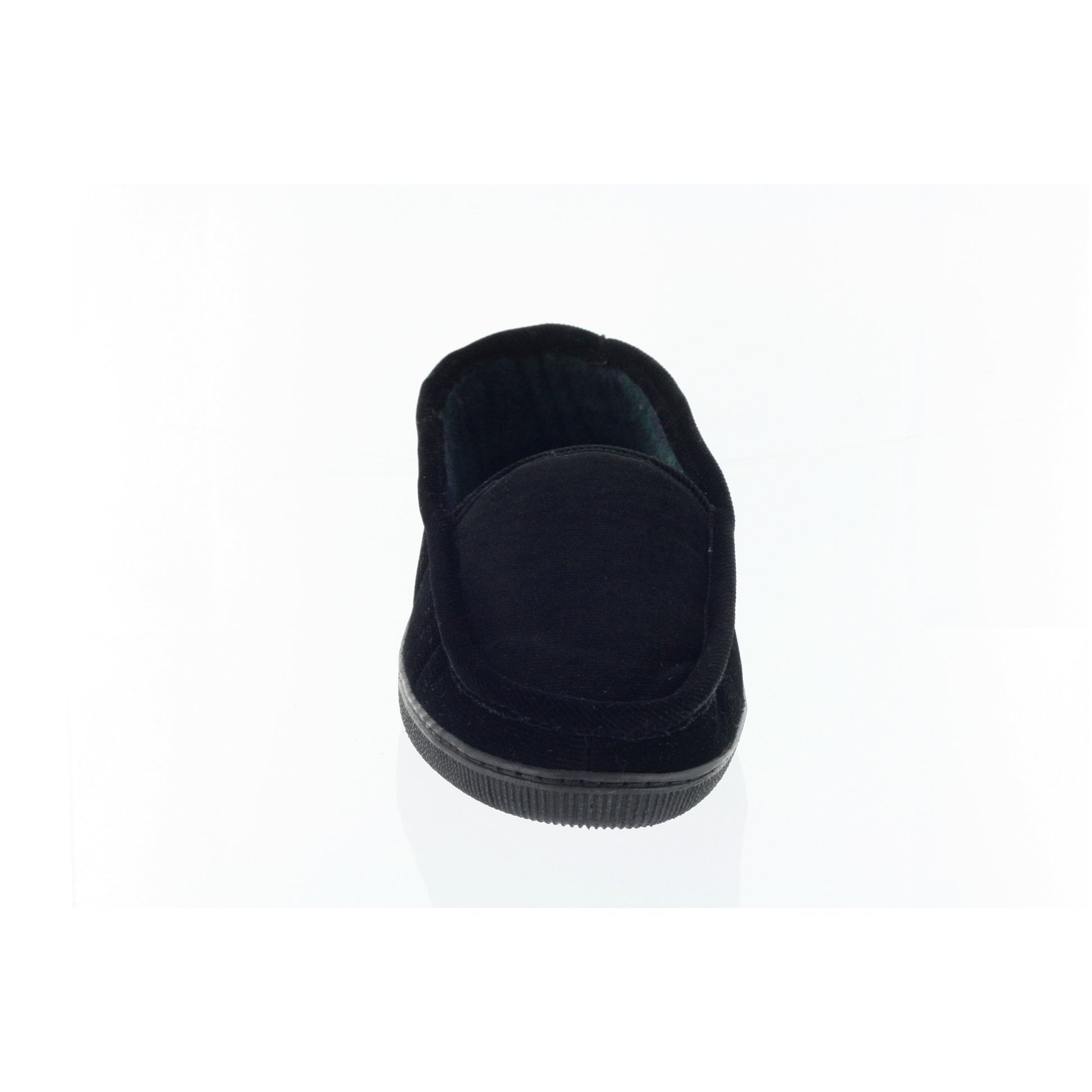 ISO by Isotoner Corduroy Fleece Lined Black Slip On Moccasin Slippers