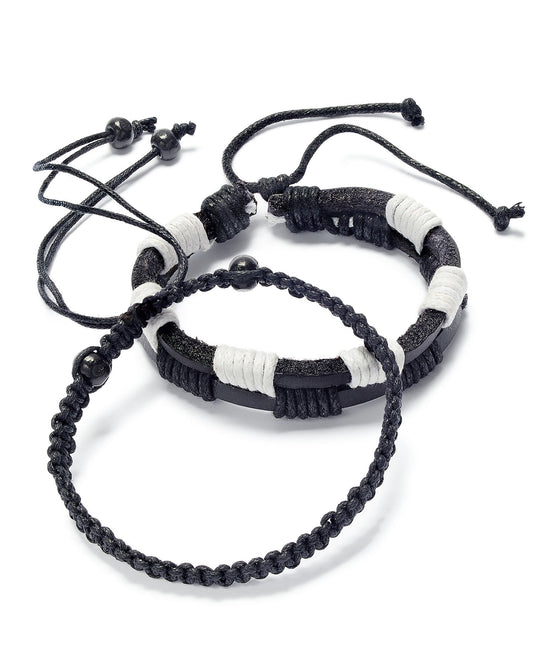 Rogue Accessories Men's Black 2-Pc. Missoula Bracelet