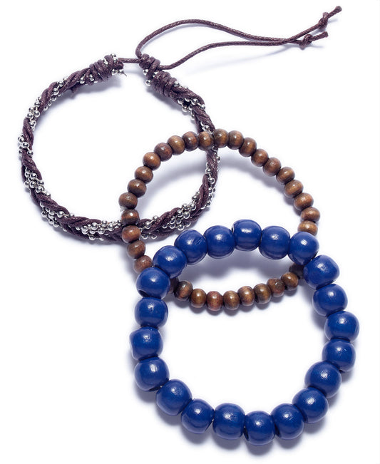 Rogue Accessories Men's Brown 3-Pc. Padanaram Bracelets