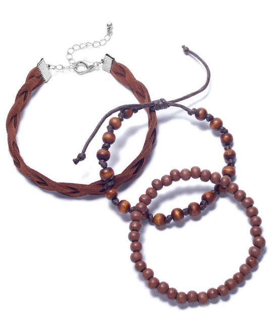Rogue Accessories Men's Brown 3-Pc. Greenville Bracelet