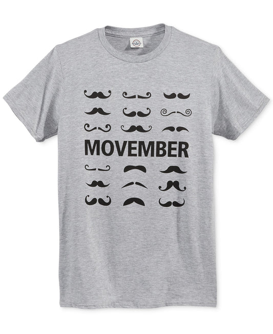 Call Your Mother Mens Athletic Heather Movember 'Stache T-Shirt