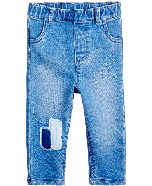 First Impressions Baby Boys Shadow-Patches Pull-On Jeans