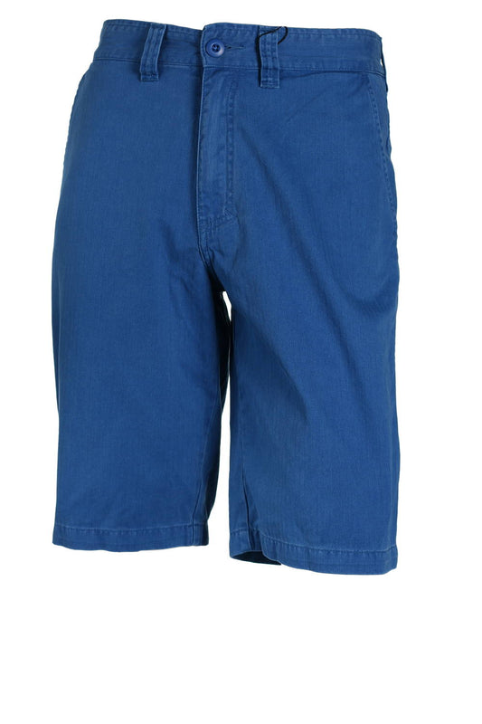 RVCA Men's Blue Herringbone Flat Front Walking Shorts