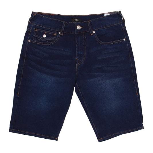 True Religion Men's Denim Ricky SN Flap Dark Midnight Wash Jean Shorts