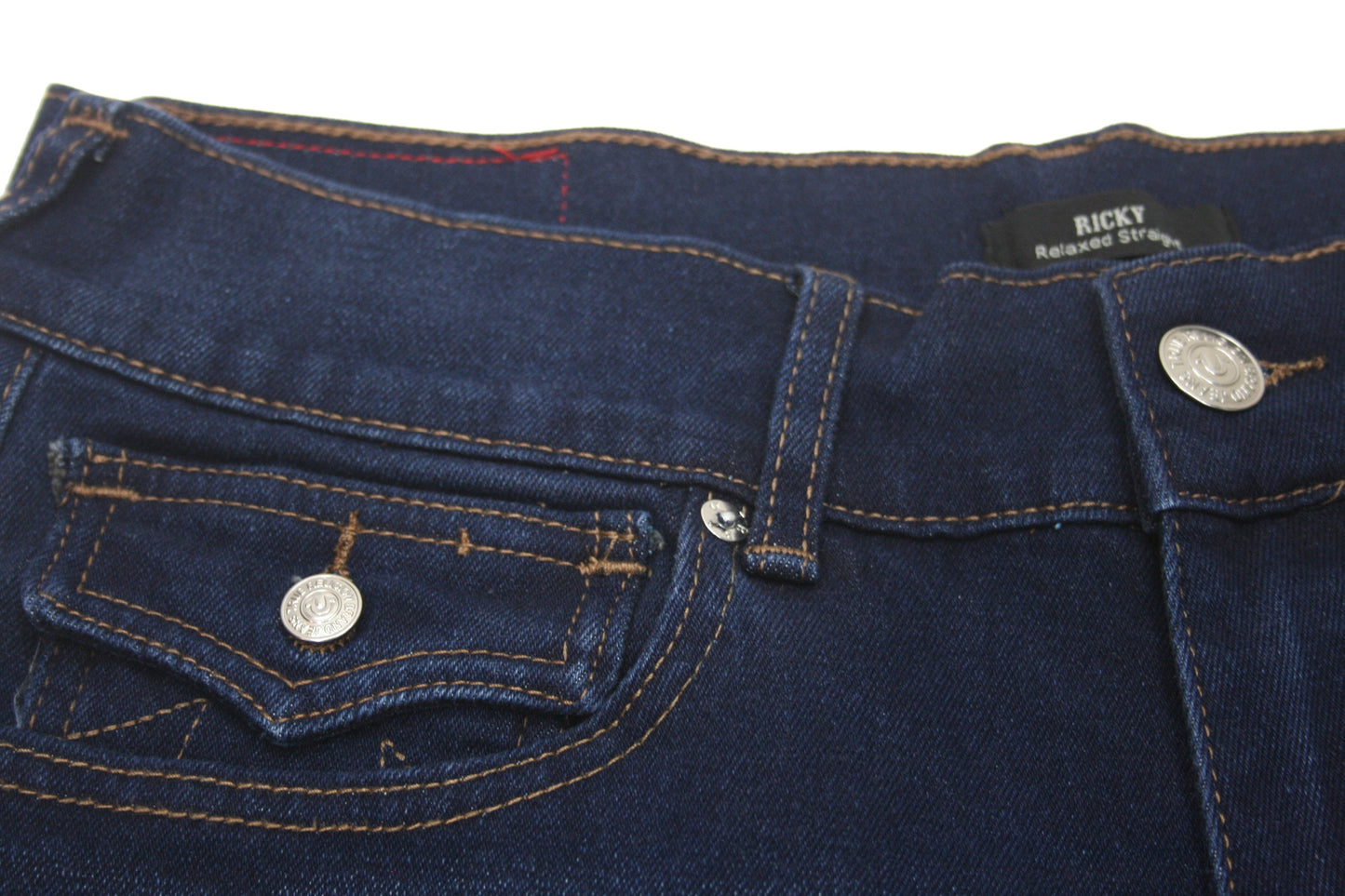 True Religion Men's Denim Ricky SN Flap Dark Midnight Wash Jean Shorts