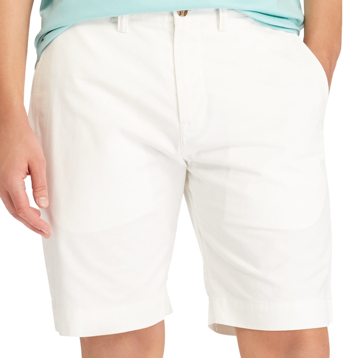 Polo Ralph Lauren Men's White Flat Front Stretch Classic-Fit 9" Walking Shorts