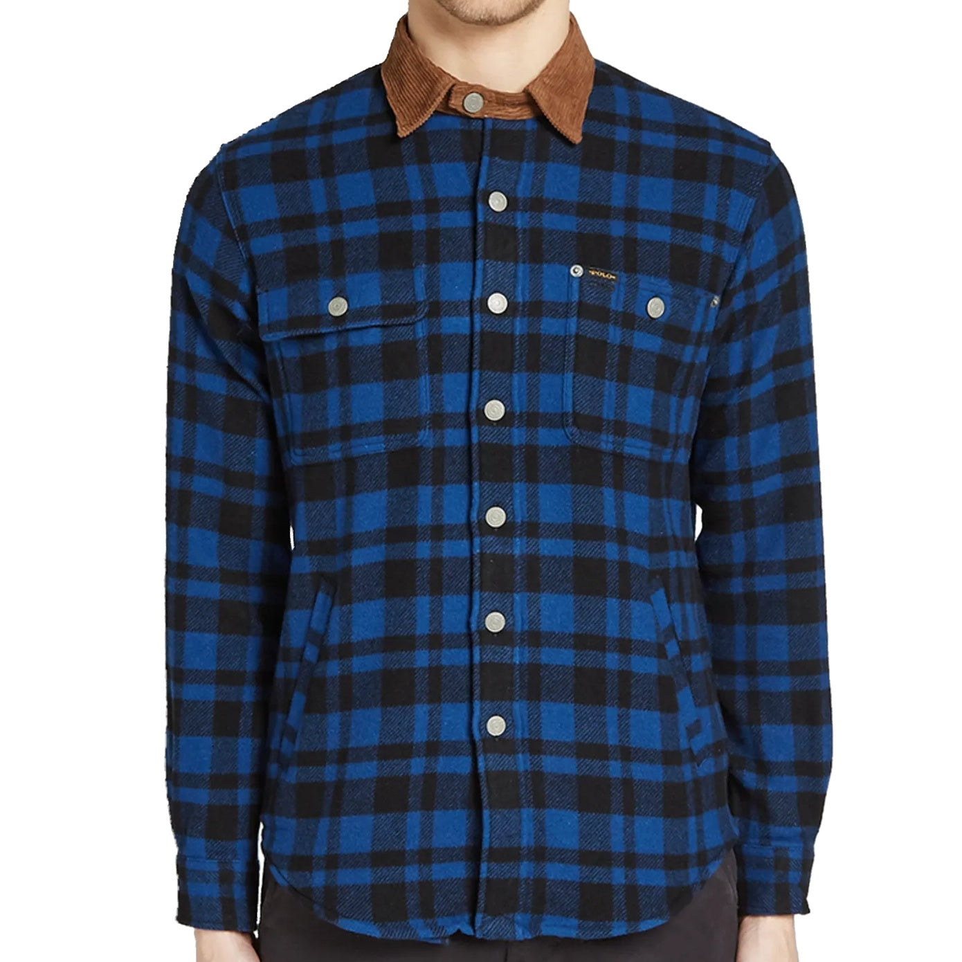 Polo Ralph Lauren Mens Blue Buffalo Plaid Flannel Western Shirt Jacket
