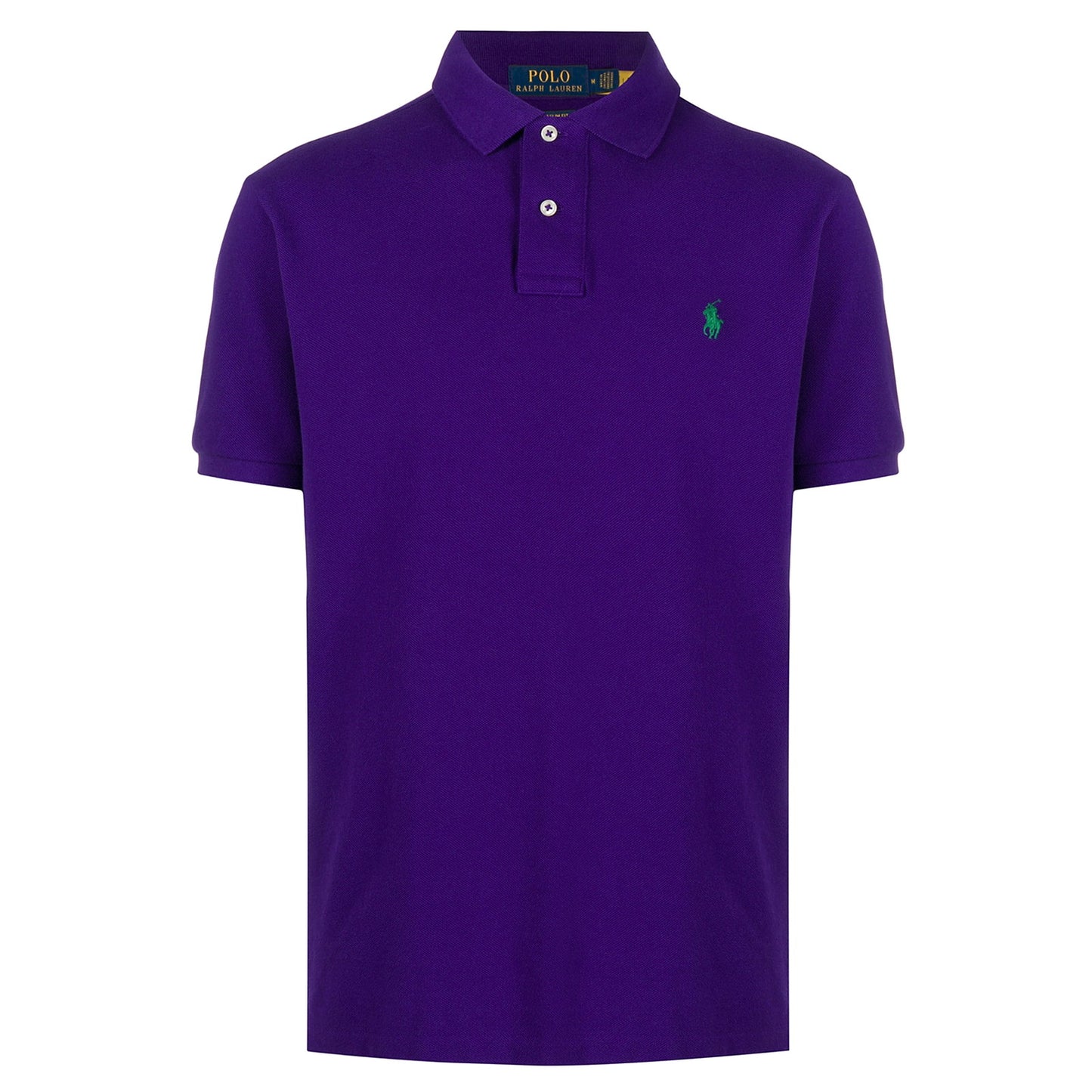POLO Ralph Lauren Men's Purple Custom Slim Fit Cotton Mesh Polo Shirt