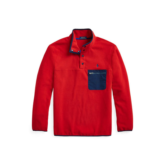 Polo Ralph Lauren Mens RL Red Mockneck Fleece Jacket