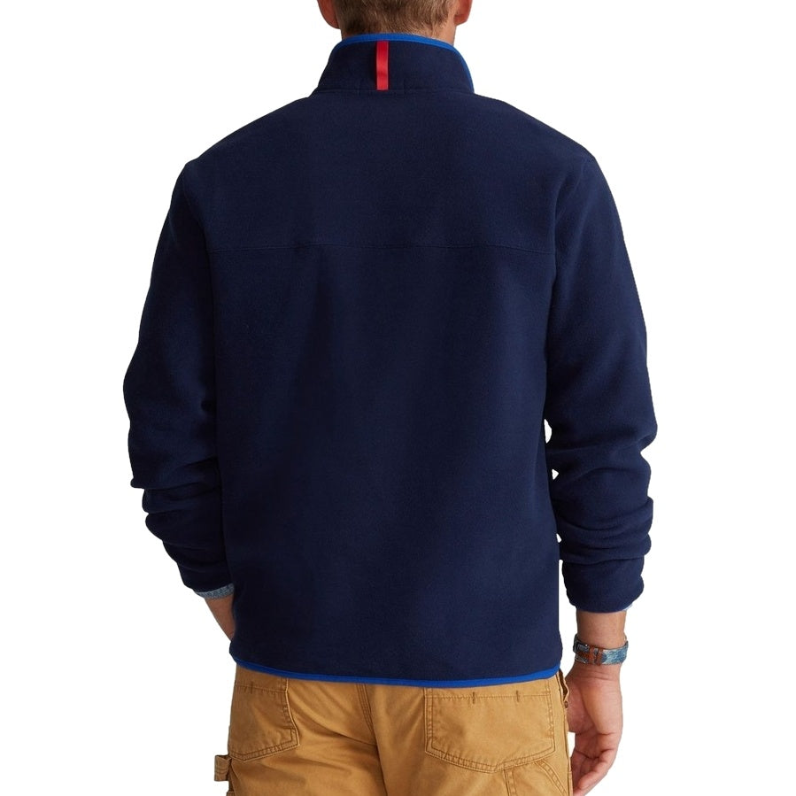 Polo Ralph Lauren Mens Cruise Navy Mock Fleece Pullover Jacket