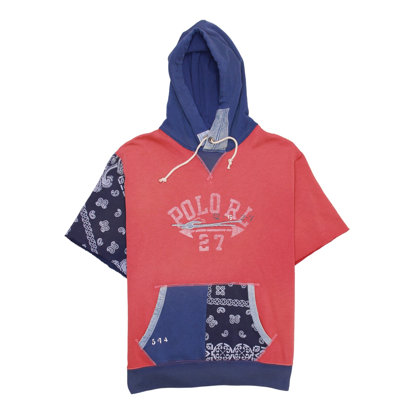 Polo Ralph Lauren Men's Short Sleeve Patchwork Fleece Hoodie