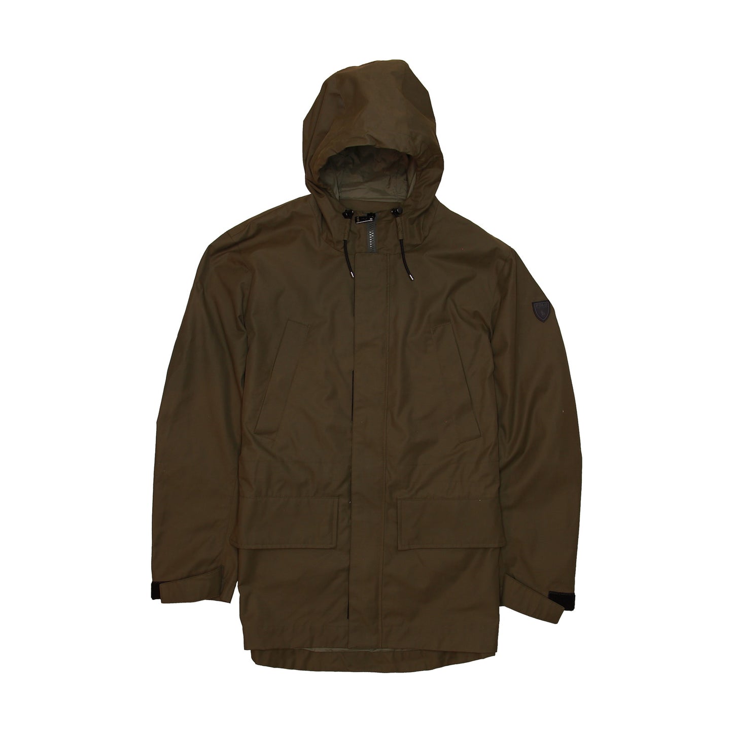 Polo Ralph Lauren Mens Green Cotton Blend Twill Hooded Coat