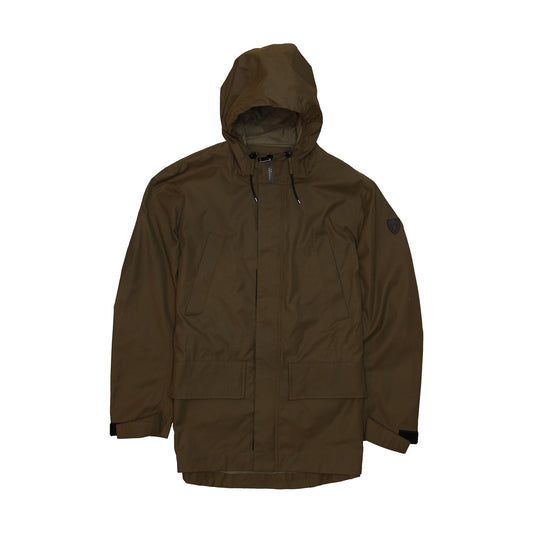 Polo Ralph Lauren Mens Green Cotton Blend Twill Hooded Coat