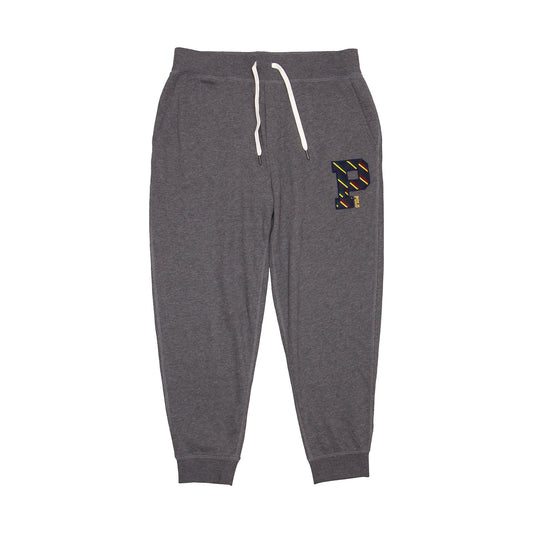 Polo Ralph Lauren Men's Fleece Letterman P Patch Heather Gray Sweatpants