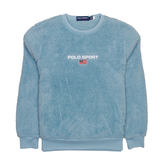 Ralph Lauren Polo Sport '90s Throwback Blue Note High Pile Fleece Pullover