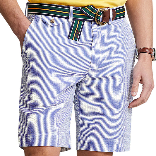 Polo Ralph Lauren Men's Blue Seersucker Stretch Classic-Fit Shorts
