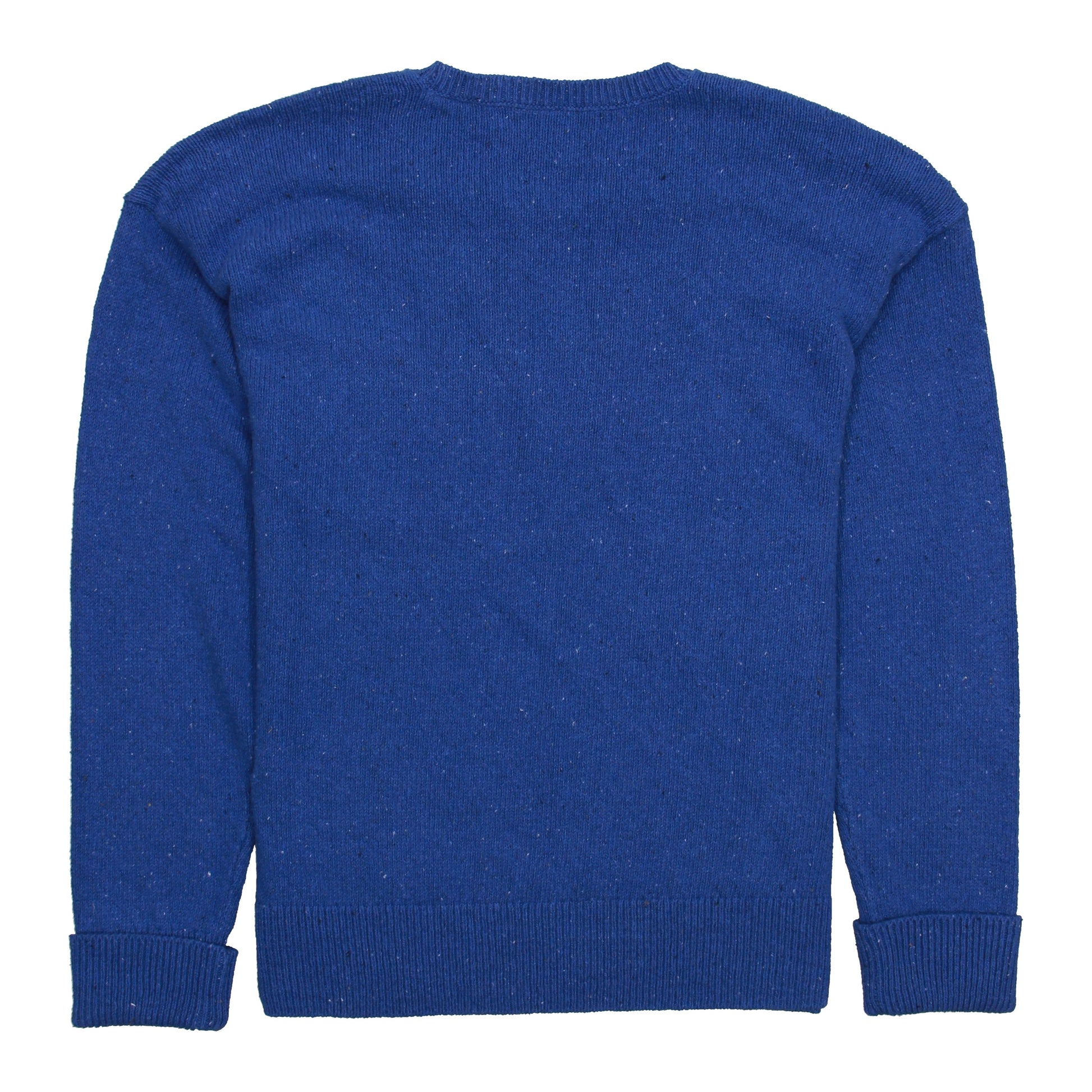 Polo Ralph Lauren Men's Blue Heather Cotton Patch Pocket Crew Neck Sweater