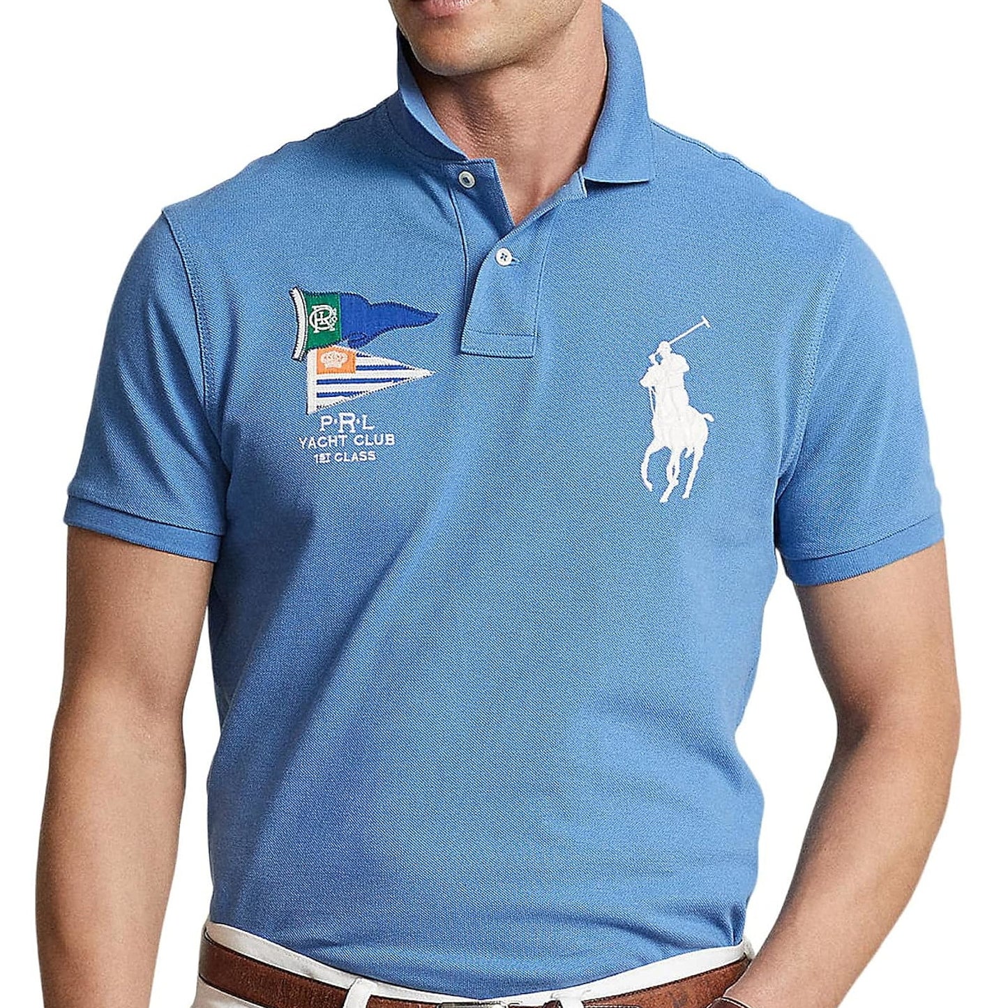 Polo Ralph Lauren Men's PRL Yacht Club Custom Slim Fit Mesh Polo Shirt