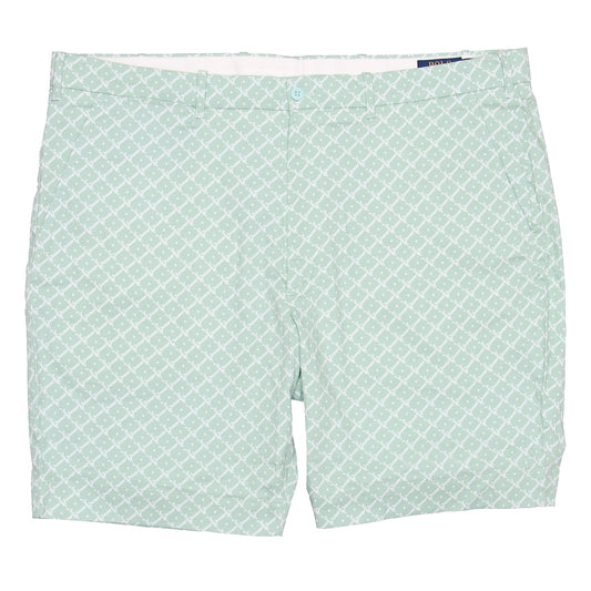 Polo Ralph Lauren Mens Blue-Green Flat Front Walking Shorts
