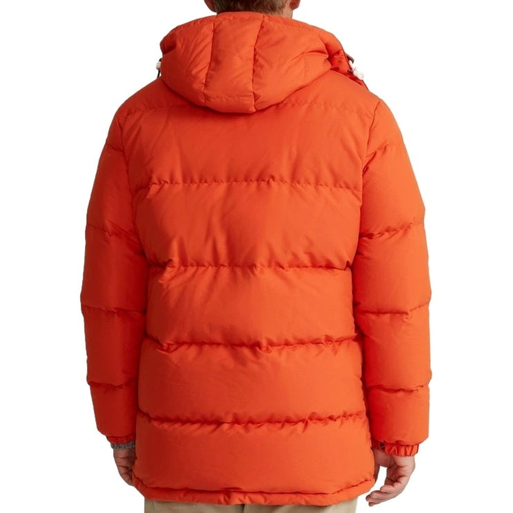 Polo Ralph Lauren Mens College Orange White Duck Down Insulated Jacket