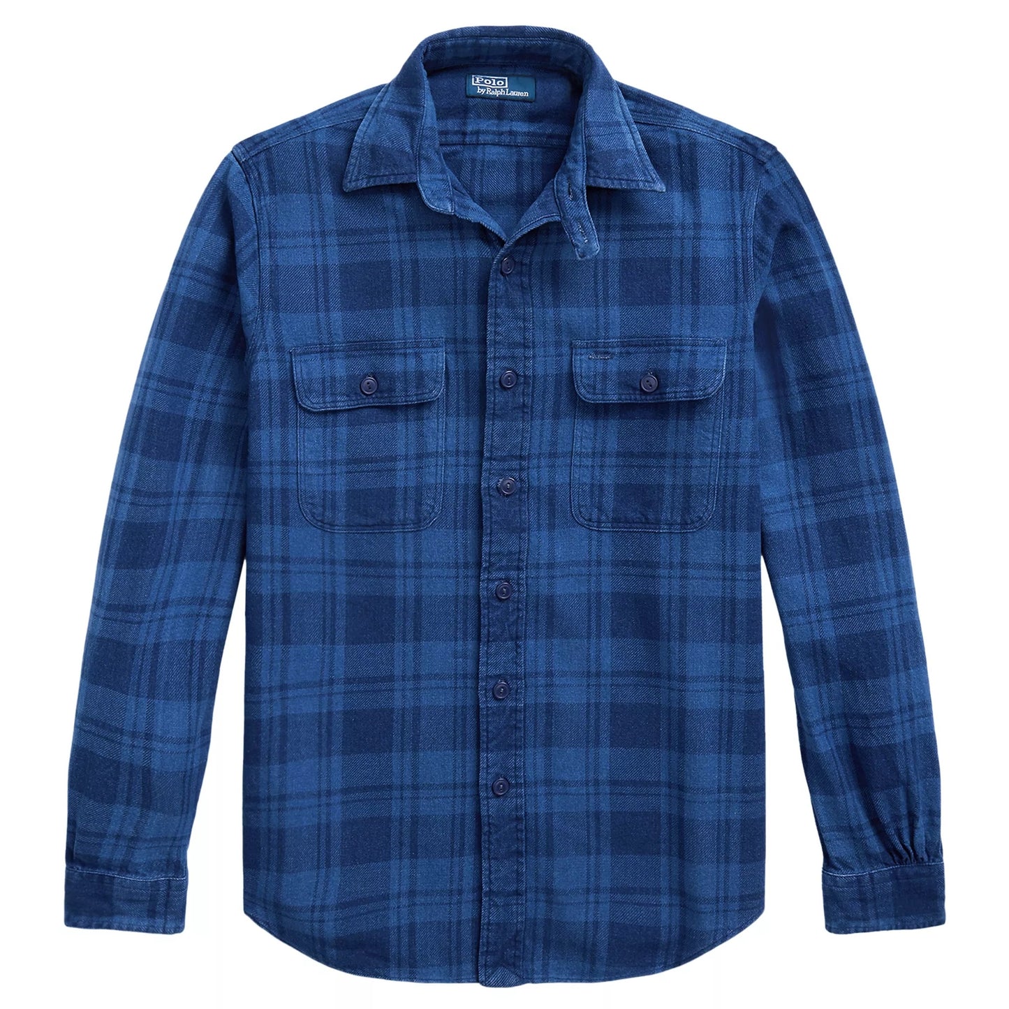 Polo Ralph Lauren Men's Indigo Plaid Classic Poplin Button Down Shirt