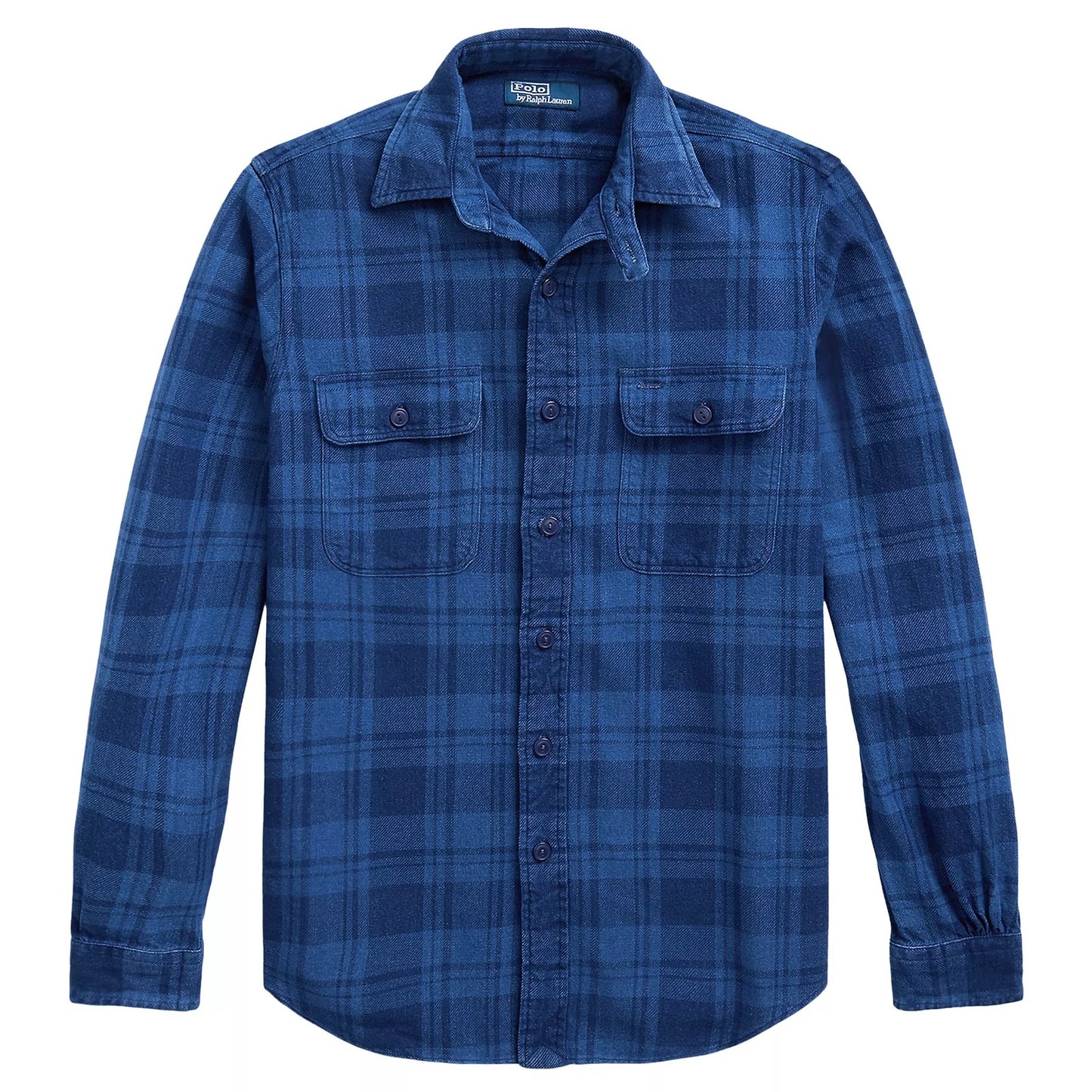 Polo Ralph Lauren Men's Indigo Plaid Classic Poplin Button Down Shirt