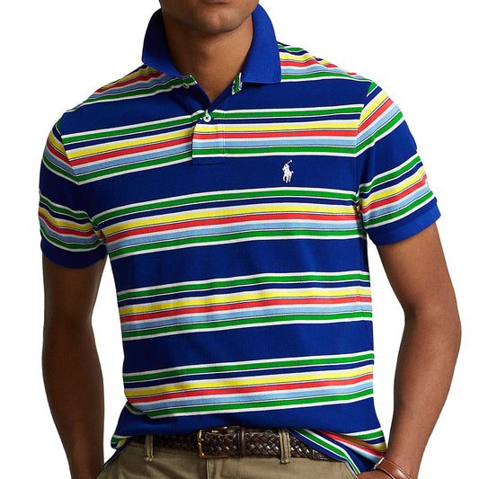 Polo Ralph Lauren Men's Blue Multi Striped Classic Fit Polo Shirt