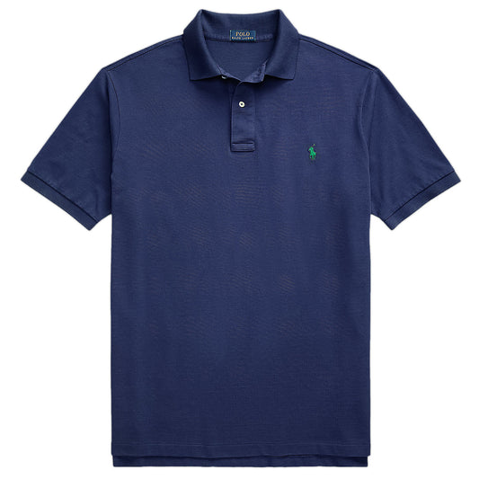 Polo Ralph Lauren Men's Blue Cotton Mesh Polo Shirt