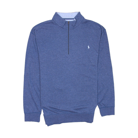 Polo Ralph Lauren Mens Blue Heather Half Zip Sweatshirt