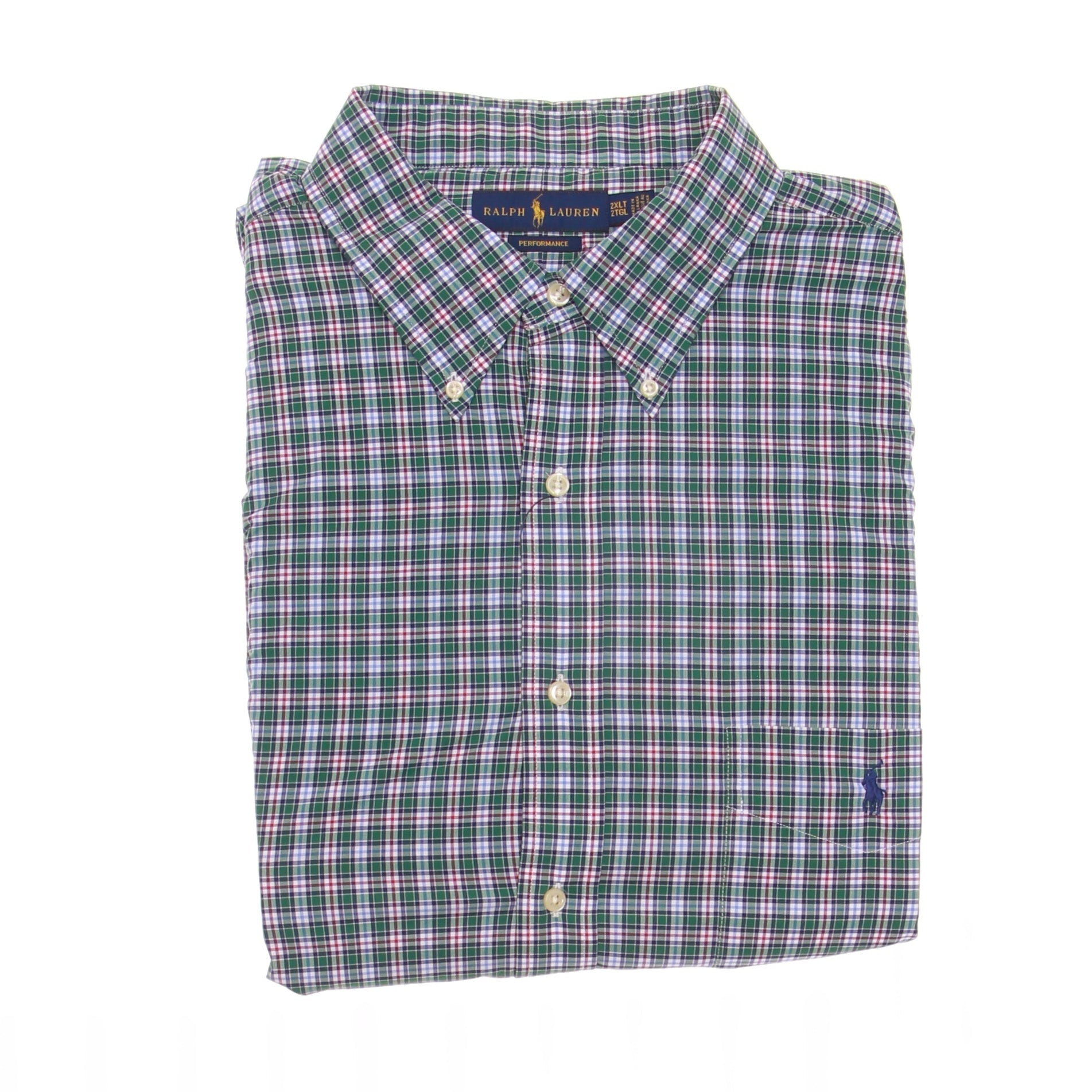 POLO Ralph Lauren Mens Green Plaid Button Down Shirt