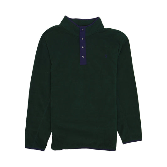 Polo Ralph Lauren Mens Green Half-Snap Fleece Jacket
