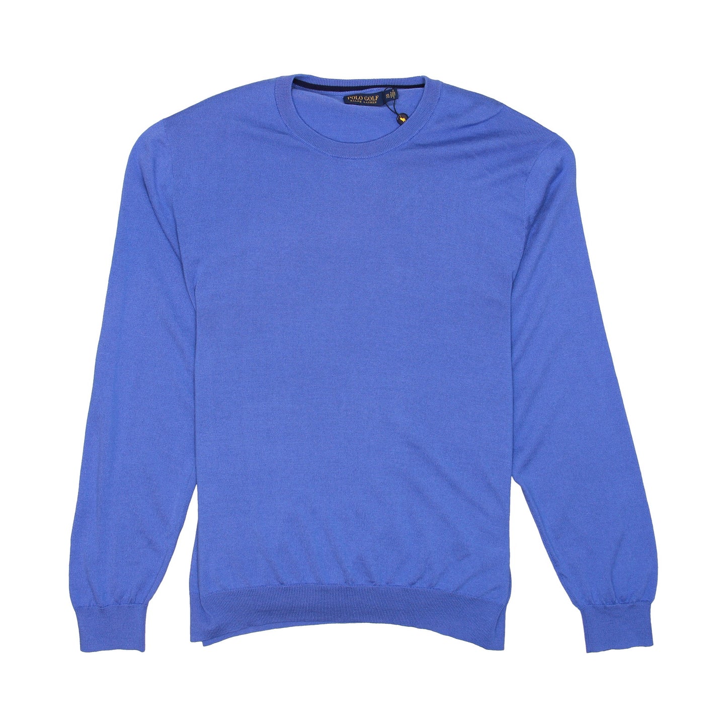 Polo Golf Ralph Lauren Mens Blue Merino Wool Crew Neck Sweater