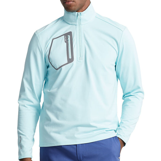 RLX Golf Ralph Lauren Men's Soft Aqua Stretch Half Zip Pullover Sweatshirt