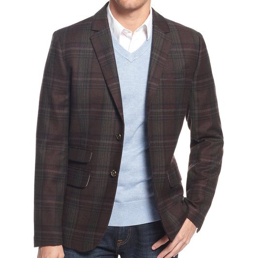 Tommy Hilfiger Mens Chocolate Middlebury 2 Button Sport Coat Suit Jacket