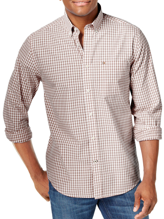Tommy Hilfiger Mens Checked Button Down Shirt