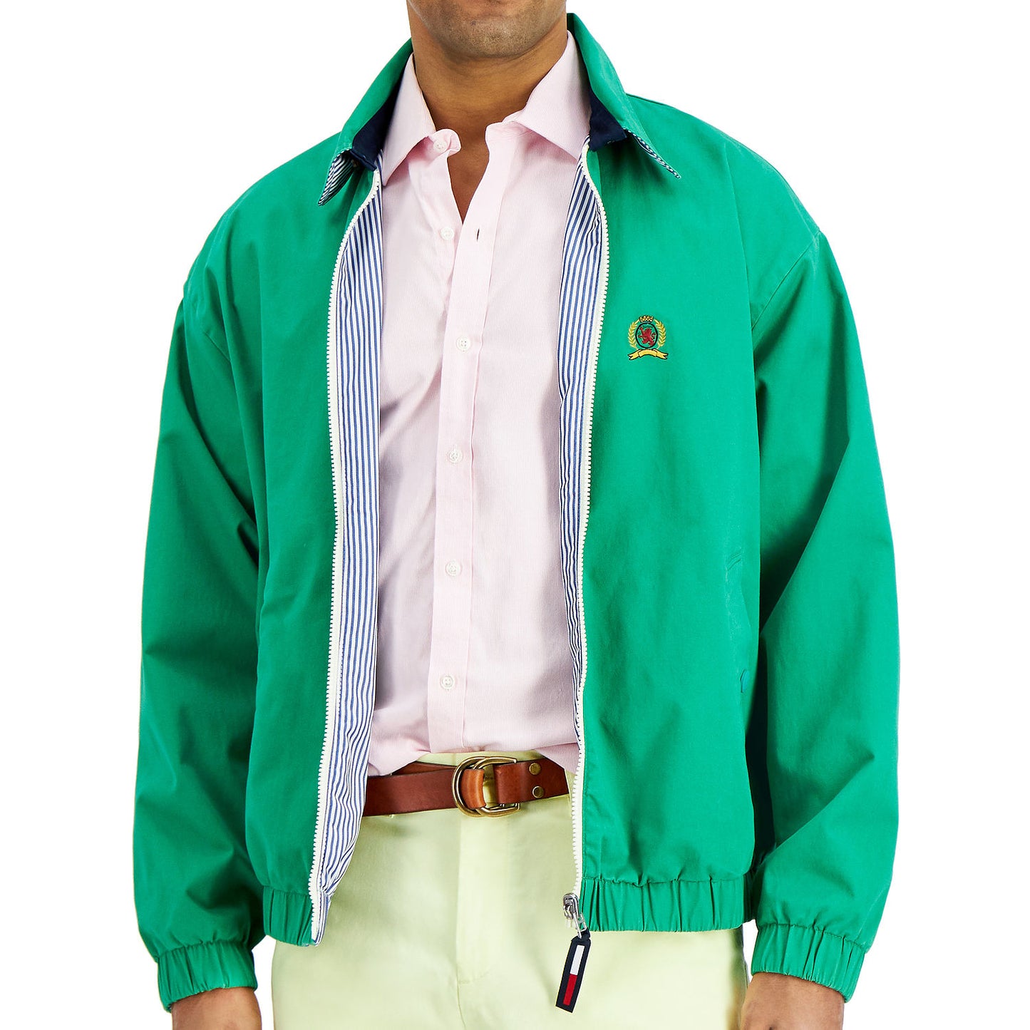 Tommy Hilfiger Mens Washed Green Reversible Ivy Jacket