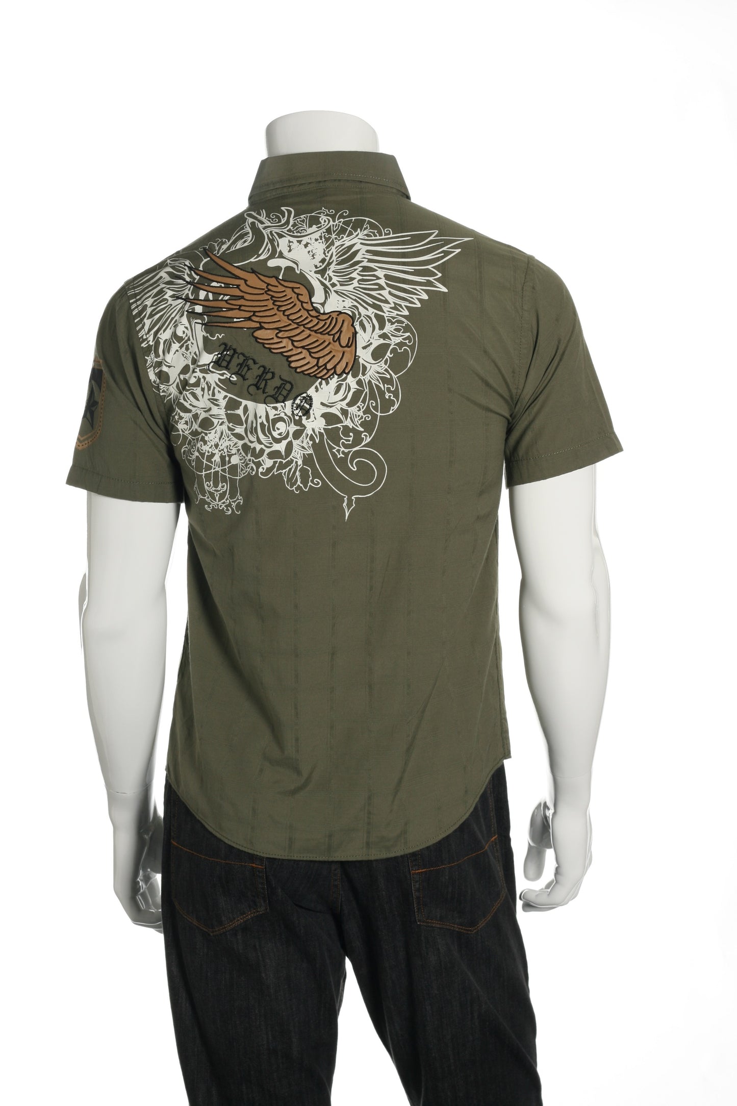Verdo Men's Green Military Shirt