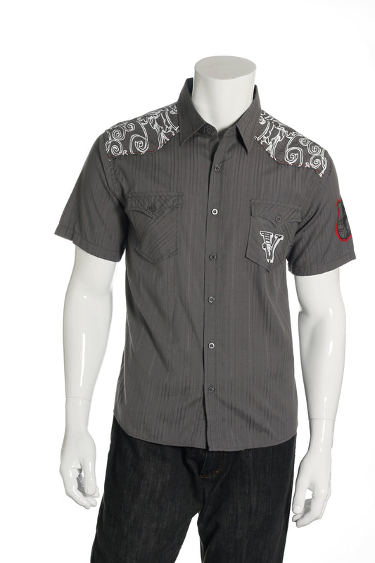 Verdo Men's Gray Western Shirt