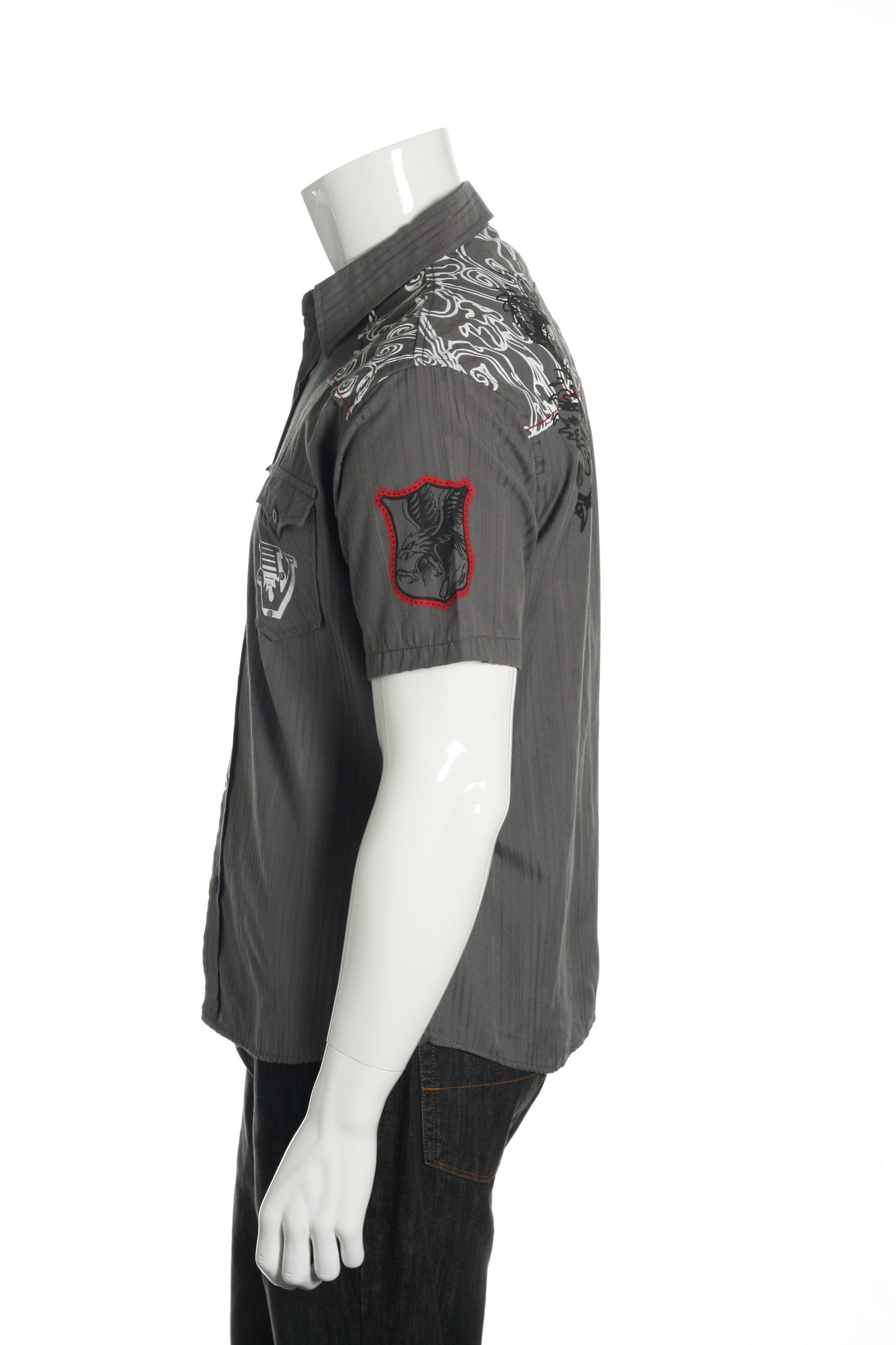 Verdo Men's Gray Western Shirt